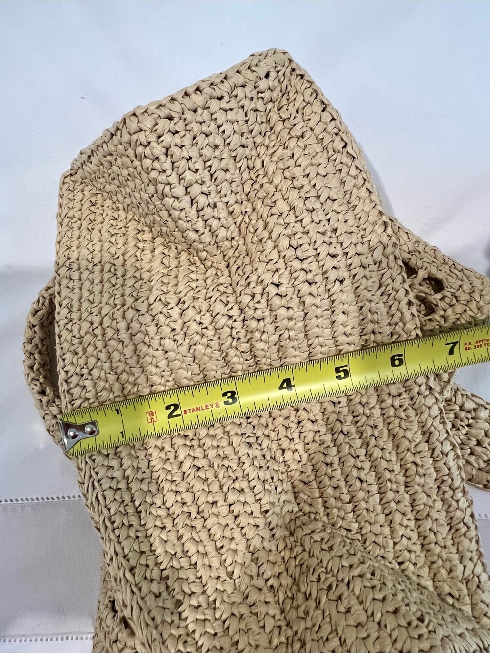 H&M Natural Straw Crossbody Bag with Brown Leather Accents - Picture 8 of 8